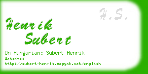 henrik subert business card